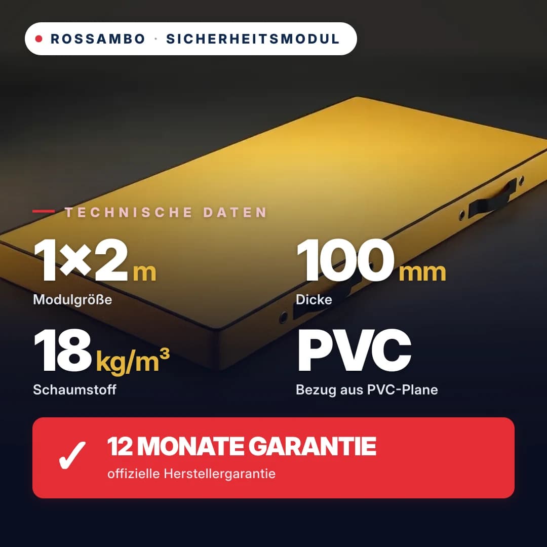 Sicherheits-Schaumstoffmodul Schaumstoff 18 kg/m³, Oxford-Bezug, 1×2×0,1 m