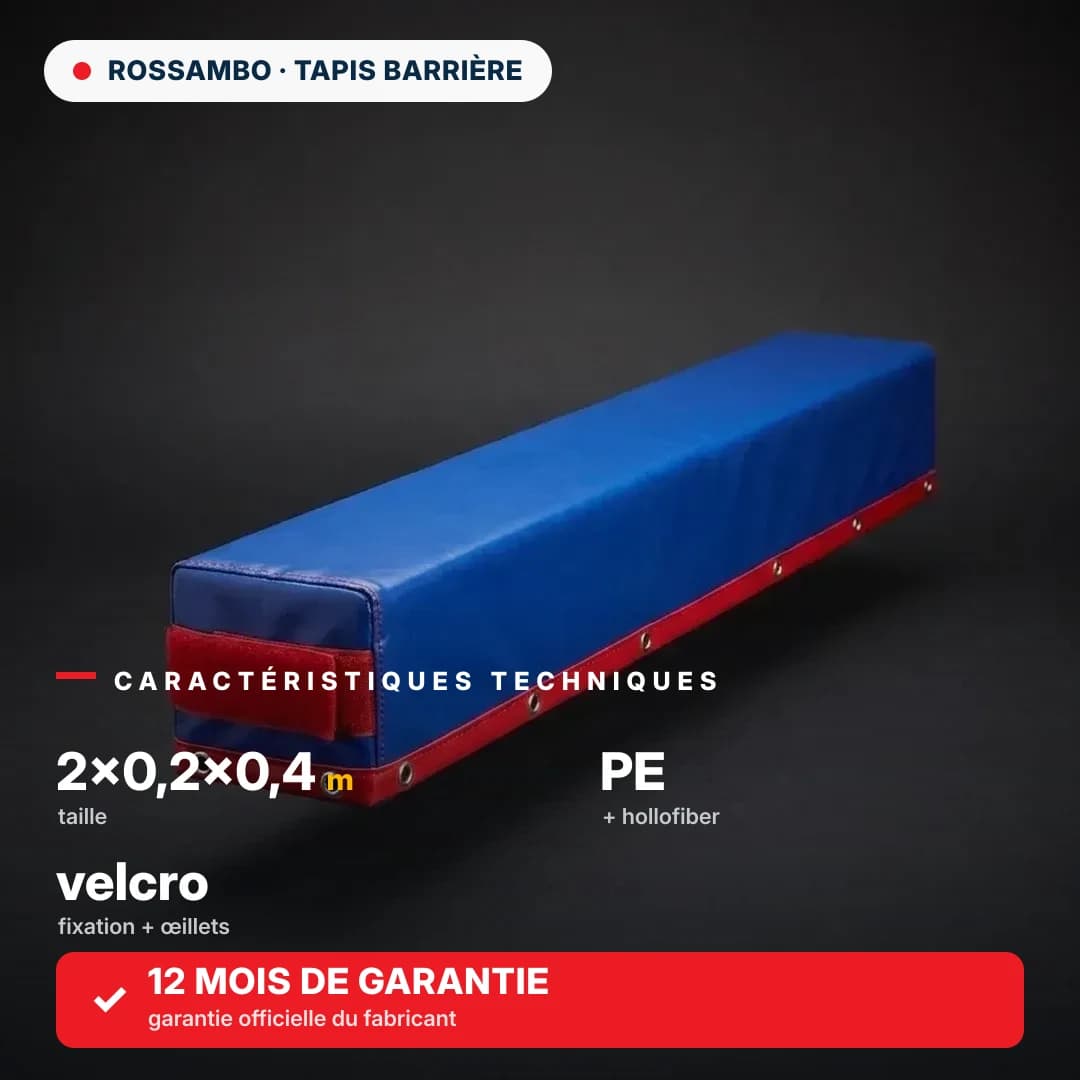 Tapis barrière STANDARD 2×0,2×0,4 m